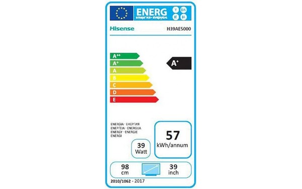 HISENSE H39AE5000 - &Eacute;tiquette &eacute;nergie