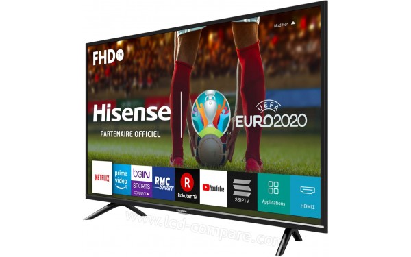 HISENSE H40B5620 - Vue 3/4 droite interface Vidaa U