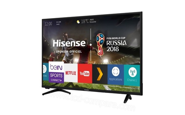 HISENSE H43AE5500 - Vue 3/4 droite