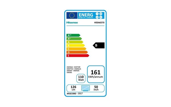 HISENSE H50A6570 - &Eacute;tiquette &eacute;nergie
