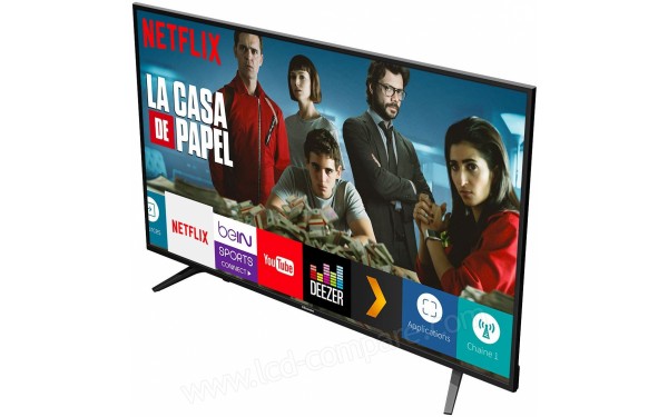 HISENSE H55A6140 - Vue 3/4 droite par le haut