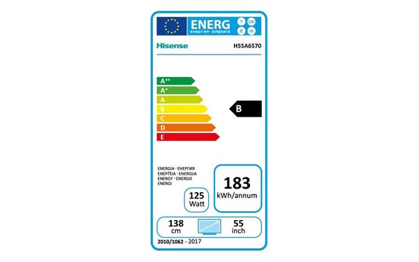 HISENSE H55A6750 - &Eacute;tiquette &eacute;nergie