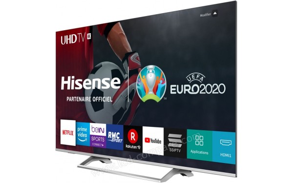 HISENSE H55B7500 - Vue 3/4 droite interface VIdaa U