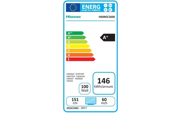 HISENSE H60NEC5600 - &Eacute;tiquette &eacute;nergie