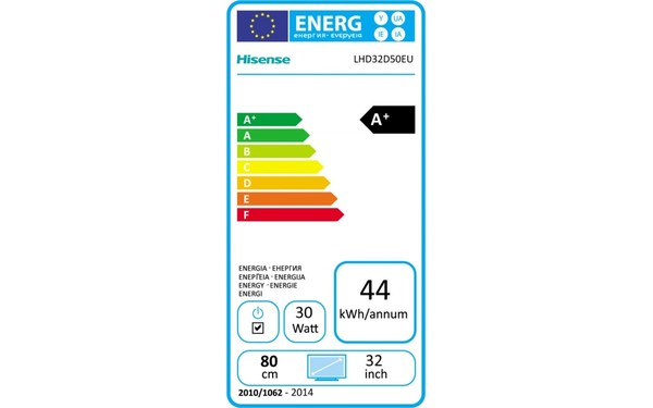 HISENSE LHD32D50EU - &Eacute;tiquette &eacute;nergie