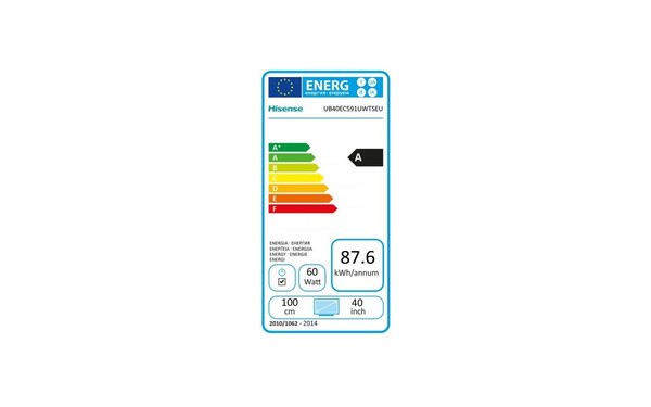 HISENSE UB40EC591UWTSEU - &Eacute;tiquette &eacute;nergie