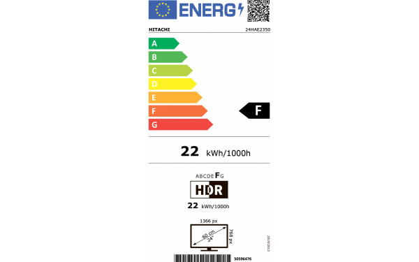 HITACHI 24HAE2350 - &Eacute;tiquette &eacute;nergie v2