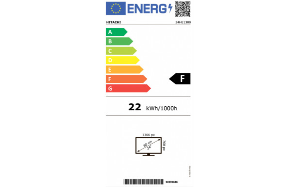 HITACHI 24HE1300 - &Eacute;tiquette &eacute;nergie v2