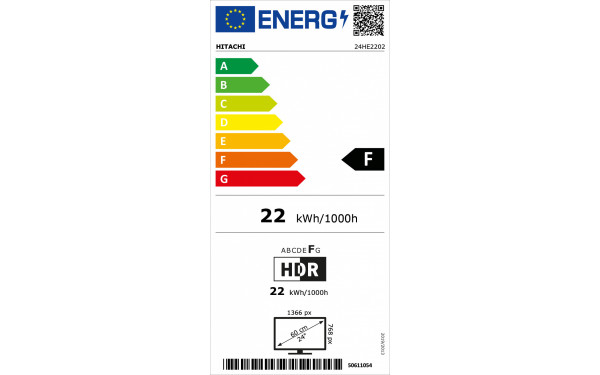 HITACHI 24HE2202 - &Eacute;tiquette &eacute;nergie v2