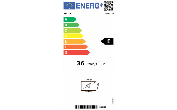 HITACHI 39HE1100 - &Eacute;tiquette &eacute;nergie v2