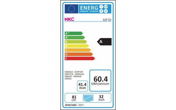 HKC 32F1D - &Eacute;tiquette &eacute;nergie
