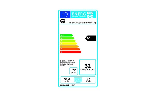 HEWLETT PACKARD HP 27fw - &Eacute;tiquette &eacute;nergie