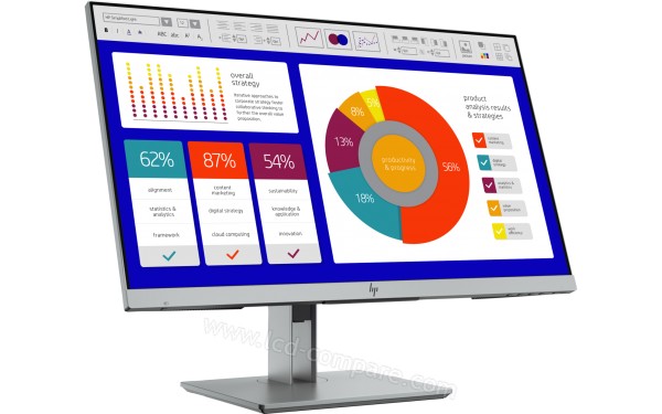HEWLETT PACKARD HP EliteDisplay E243p - Vue 3/4 droite