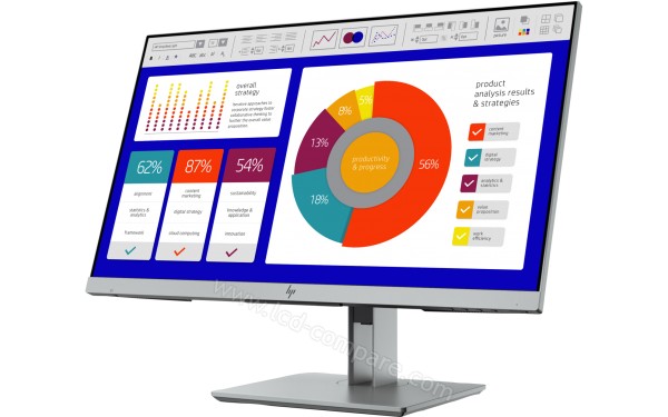 HEWLETT PACKARD HP EliteDisplay E243p - Vue 3/4 gauche