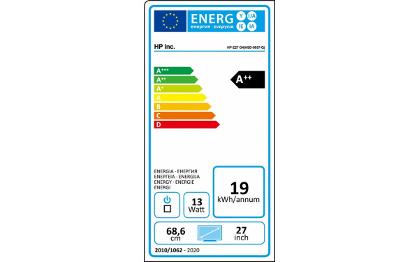 HEWLETT PACKARD HP E27 G4 - &Eacute;tiquette &eacute;nergie