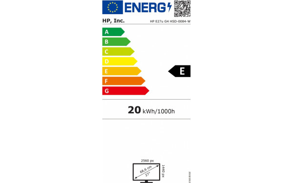 HEWLETT PACKARD HP E27u G4 - &Eacute;tiquette &eacute;nergie v2