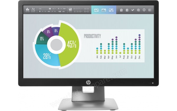 HEWLETT PACKARD HP EliteDisplay E202 - Vue de face