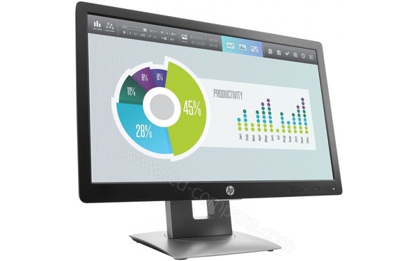 HEWLETT PACKARD HP EliteDisplay E202 - Vue 3/4 gauche