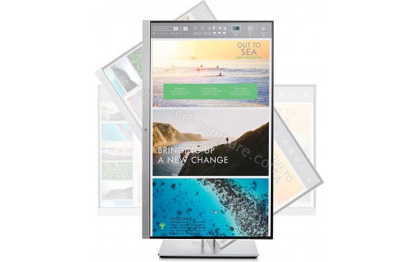 HEWLETT PACKARD HP EliteDisplay E233 - Vue de face en mode portrait