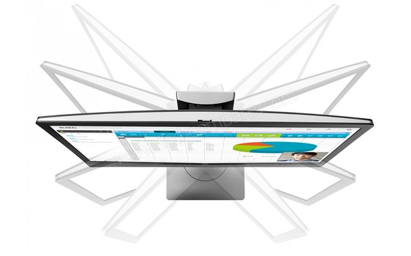 HEWLETT PACKARD HP EliteDisplay E240c - Vue du dessus - Pied rotatif