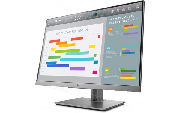 HEWLETT PACKARD HP EliteDisplay E243i - Vue 3/4 droite