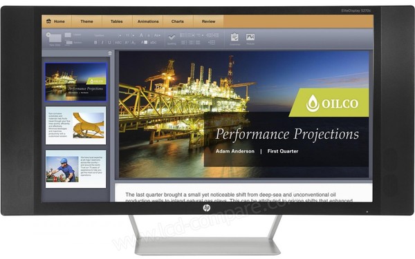 HEWLETT PACKARD HP EliteDisplay S270c - Vue de face