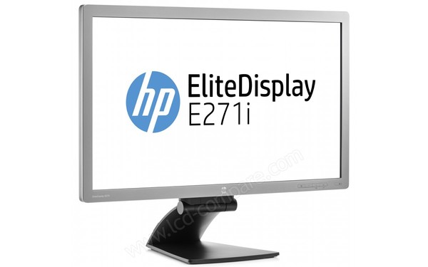 HEWLETT PACKARD HP EliteDisplay E271i Argent - Vue 3/4 gauche