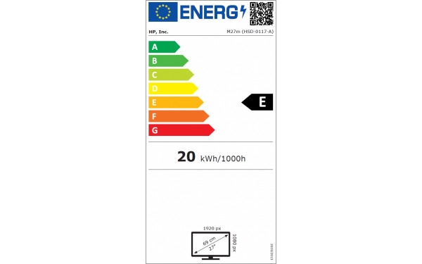 HEWLETT PACKARD HP M27m - &Eacute;tiquette &eacute;nergie v2
