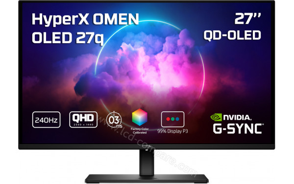 HEWLETT PACKARD HP HyperX OMEN OLED 27q - Vue de face