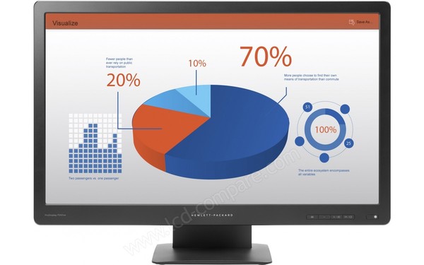 HEWLETT PACKARD HP ProDisplay P242va - Vue de face