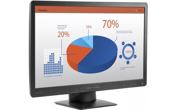 HEWLETT PACKARD HP ProDisplay P242va - Vue 3/4 gauche