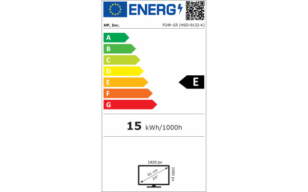 HEWLETT PACKARD HP P24h G5 - &Eacute;tiquette &eacute;nergie v2