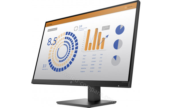 HEWLETT PACKARD HP P27q G4 - Vue 3/4 droite