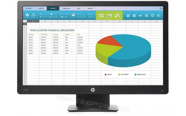 HEWLETT PACKARD HP ProDisplay P203 - Vue de face