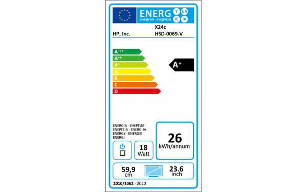 HEWLETT PACKARD HP X24c - &Eacute;tiquette &eacute;nergie