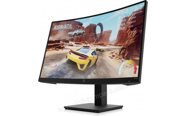 HEWLETT PACKARD HP X27qc - Vue 3/4 droite