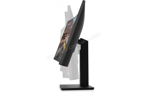 HEWLETT PACKARD HP X27qc - Vue de profil bascul&eacute; vers l'arri&egrave;re