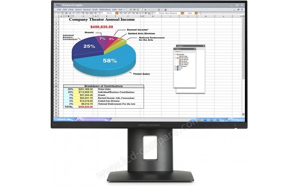 HEWLETT PACKARD HP Z24n - Vue de face