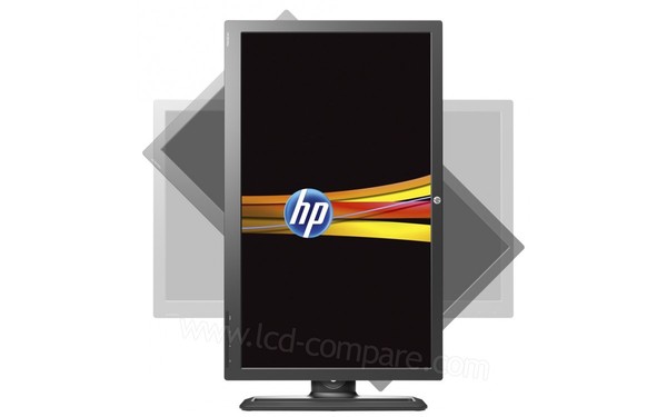 HEWLETT PACKARD HP ZR2740w - Vue de face, mode portrait activ&eacute;