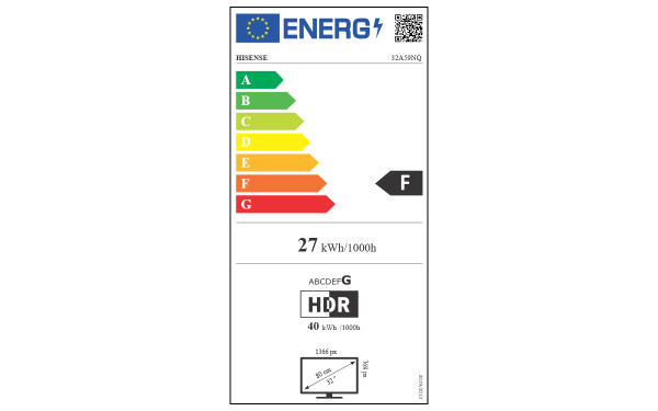HISENSE 32A59NQ - &Eacute;tiquette &eacute;nergie v2