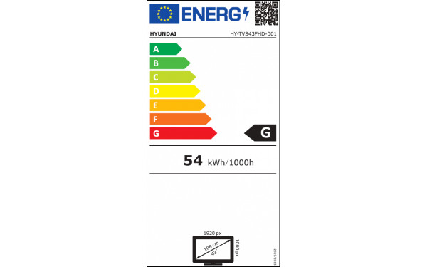 HYUNDAI HY-TVS43FHD-001 - &Eacute;tiquette &eacute;nergie v2