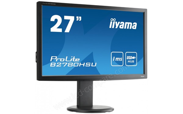 IIYAMA ProLite B2780HSU-B2 - Vue 3/4 gauche