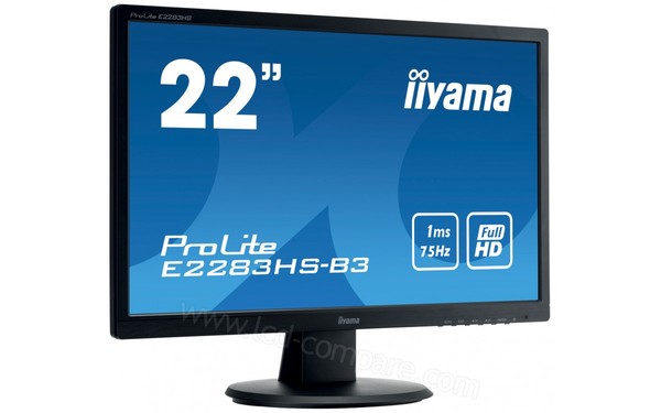 IIYAMA ProLite E2283HS-B3 - Vue 3/4 gauche