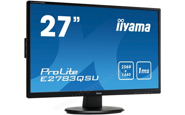 IIYAMA ProLite E2783QSU-B1 - Vue 3/4 gauche