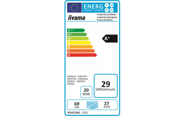 IIYAMA G-Master G2730HSU-B1 - &Eacute;tiquette &eacute;nergie