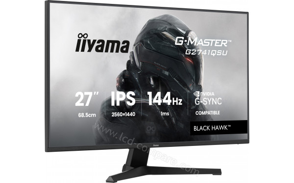 IIYAMA G-Master G2741QSU-B1 - Vue 3/4 gauche