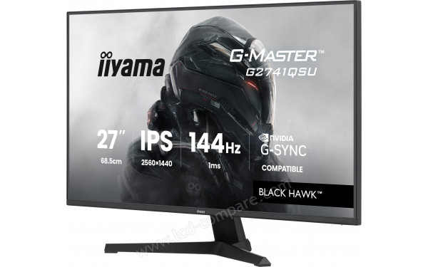 IIYAMA G-Master G2741QSU-B1 - Vue 3/4 droite