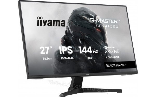 IIYAMA G-Master G2741QSU-B1 - Vue 3/4 gauche