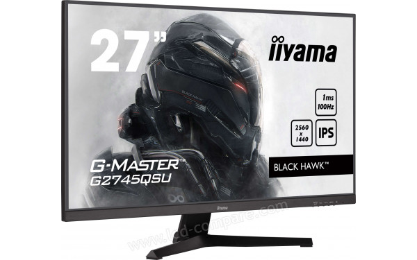 IIYAMA G-Master G2745QSU-B2 - Vue 3/4 gauche