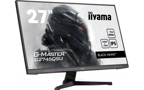 IIYAMA G-Master G2745QSU-B2 - Vue 3/4 gauche